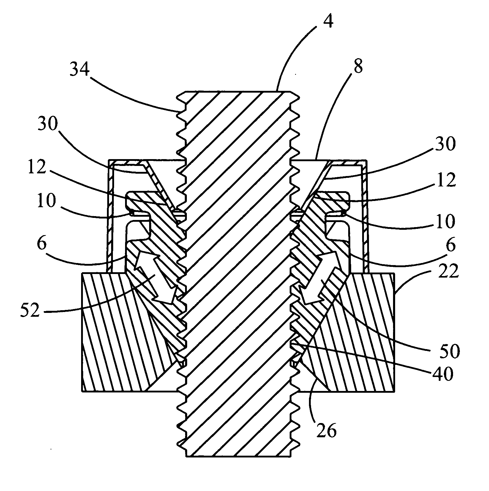 Multi-rod thread clamping device