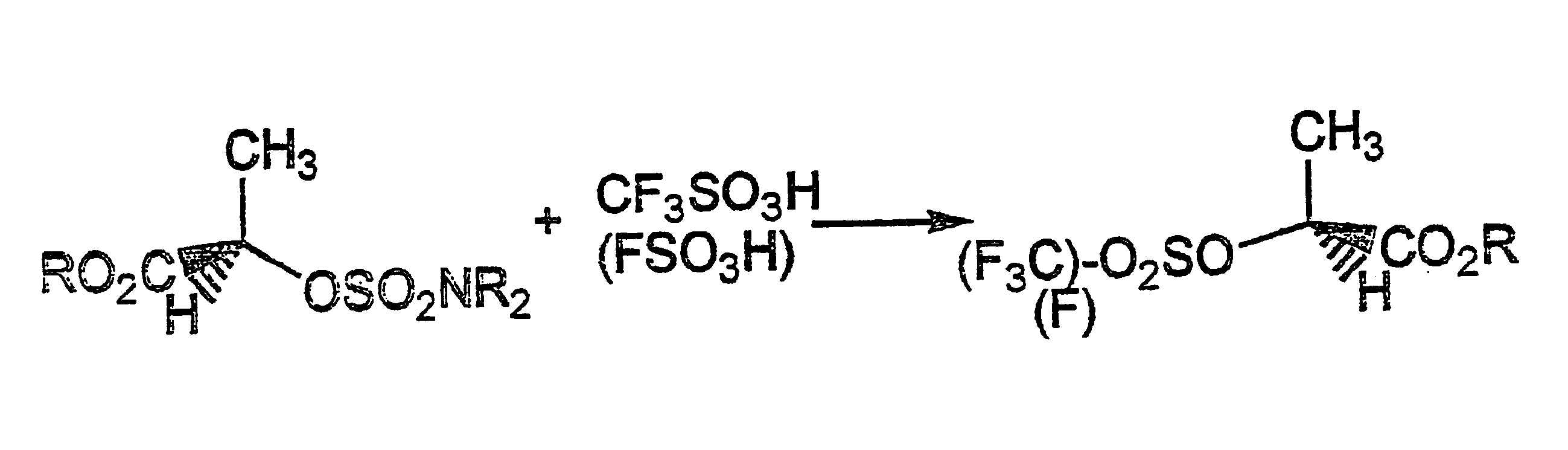 Conversion of a hydroxy group in certain alcohols into a fluorosulfonate ester or a trifluoromethylsulfonate ester