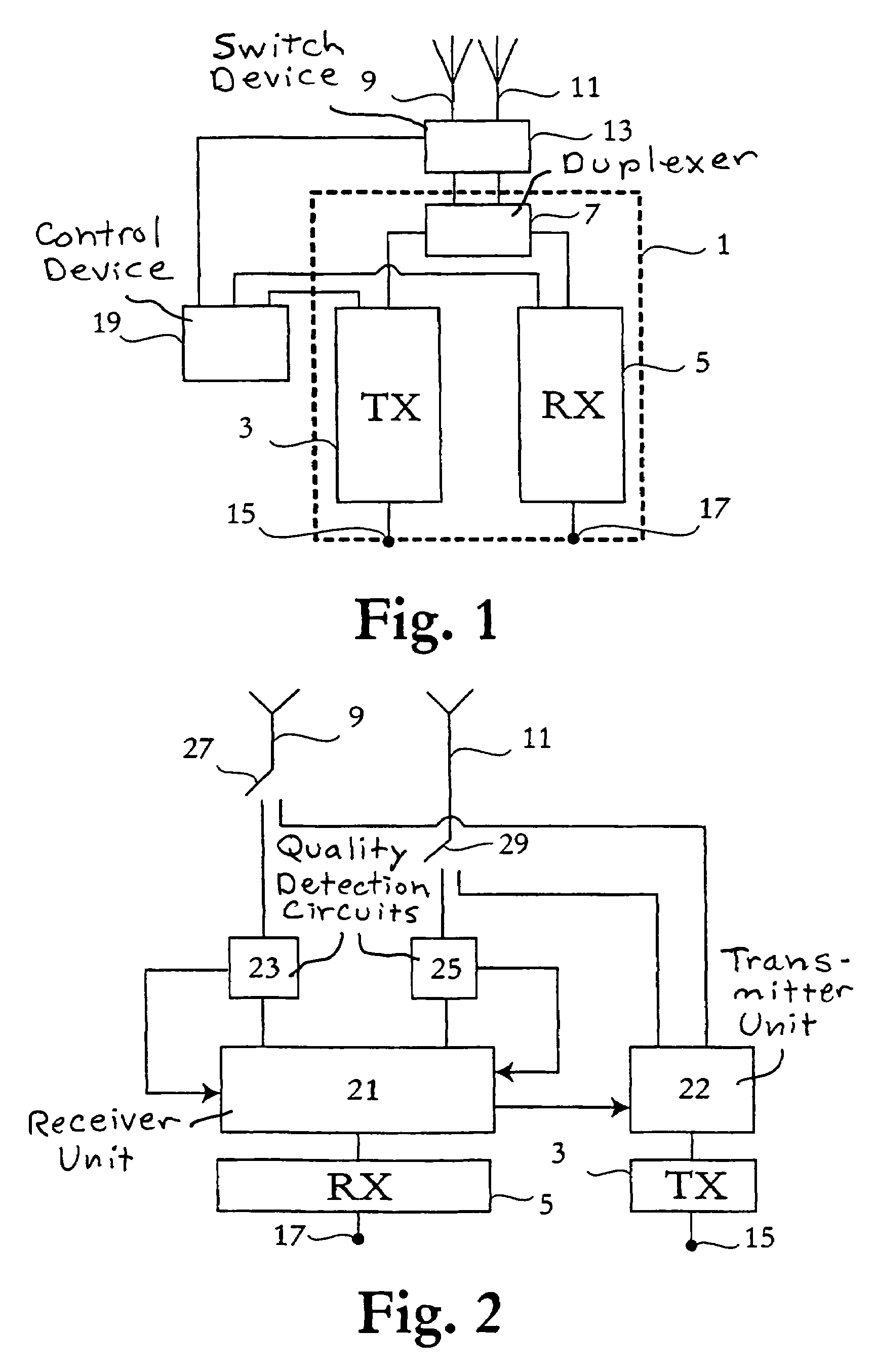 Medical transceiver device and method