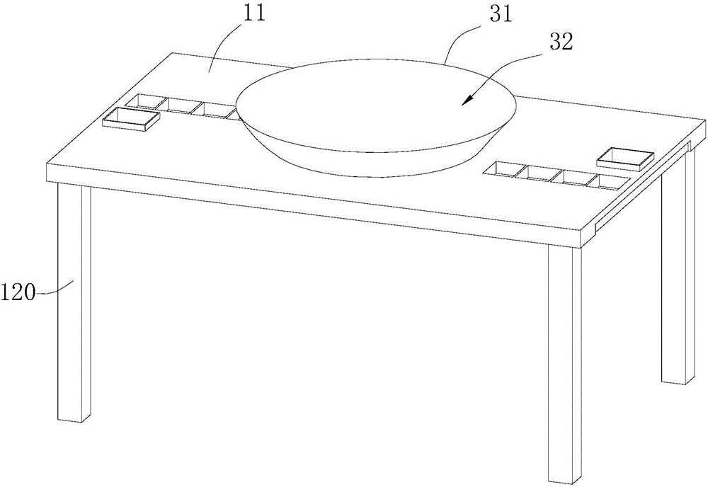 Multifunctional table for building