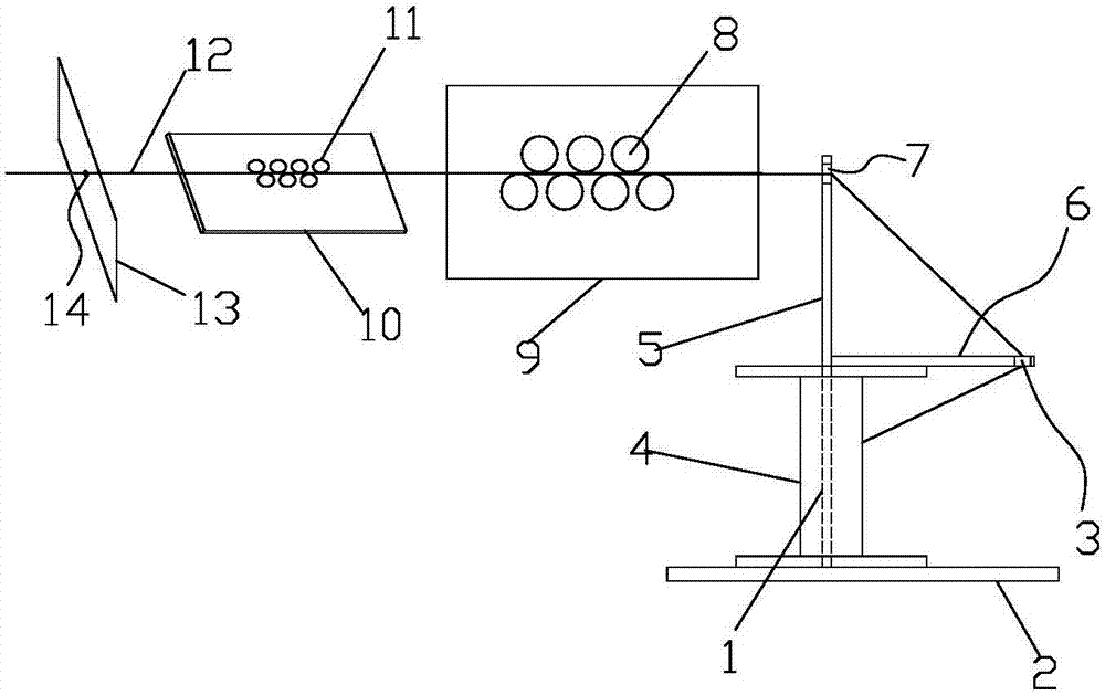Metal wire releasing and straightening device