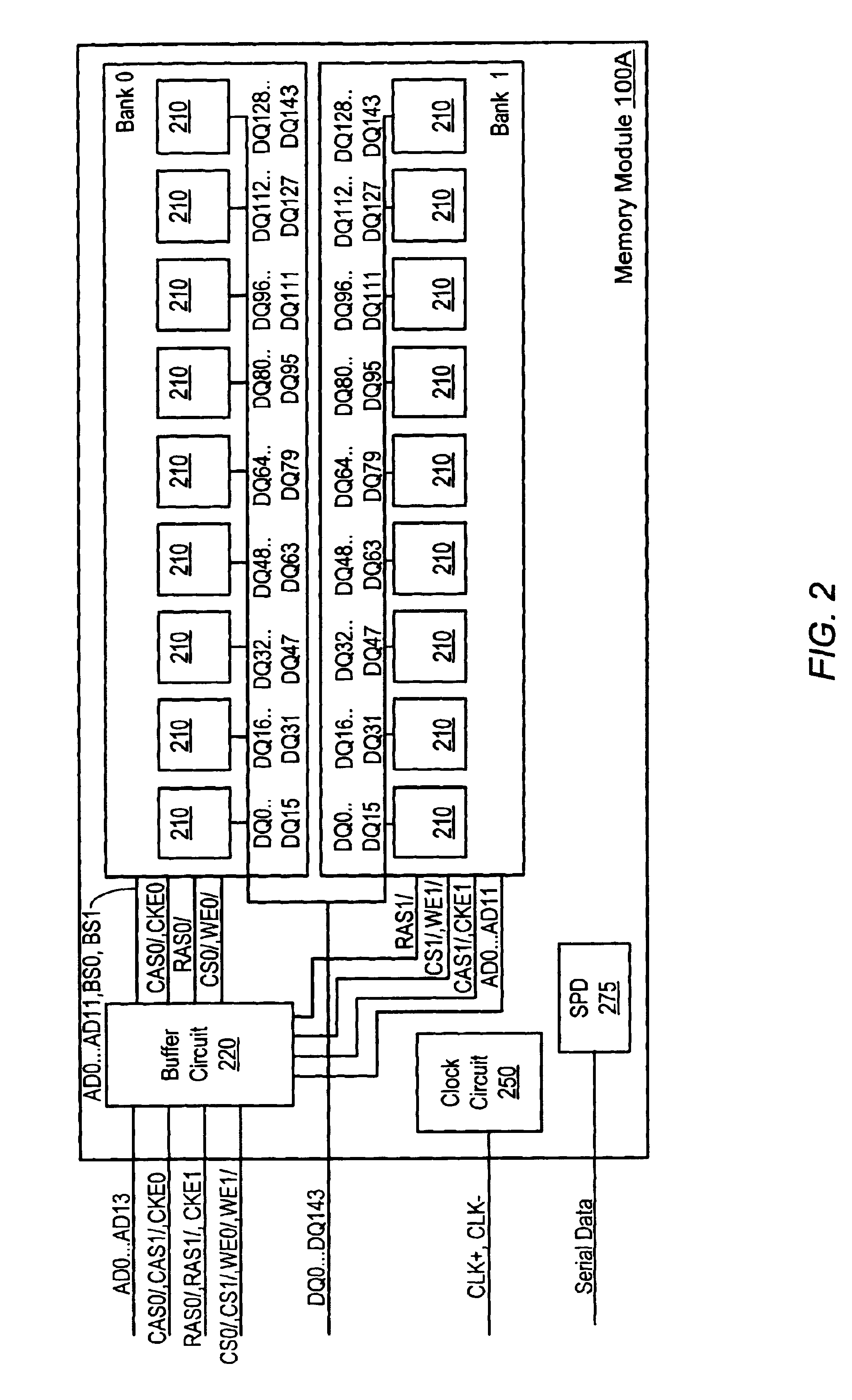 Single rank memory module for use in a two-rank memory module system