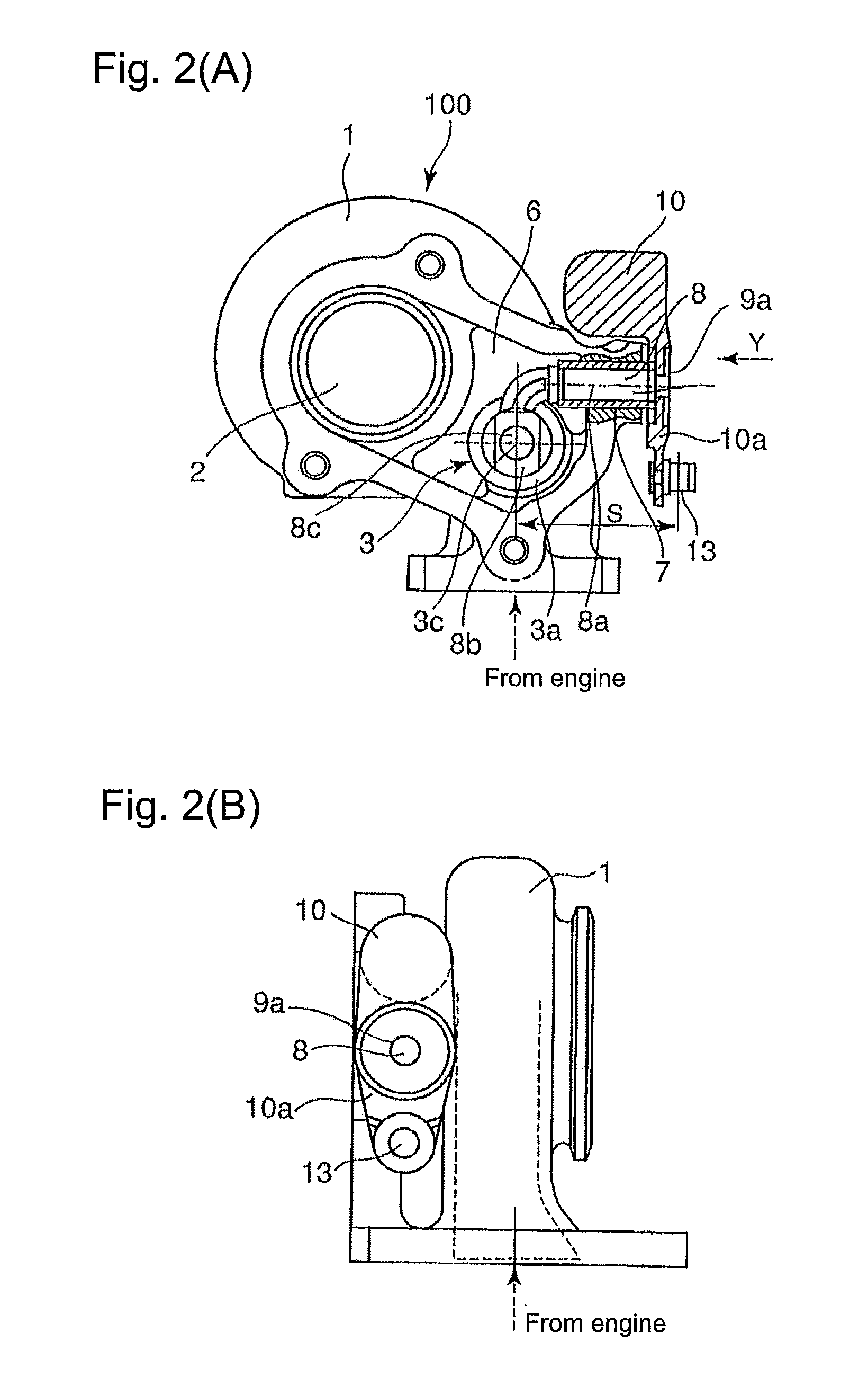Exhaust turbine equipped with exhaust control valve