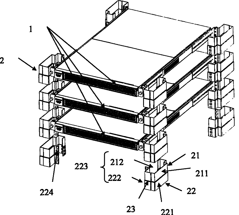 Plug-in machine frame and plug-in device
