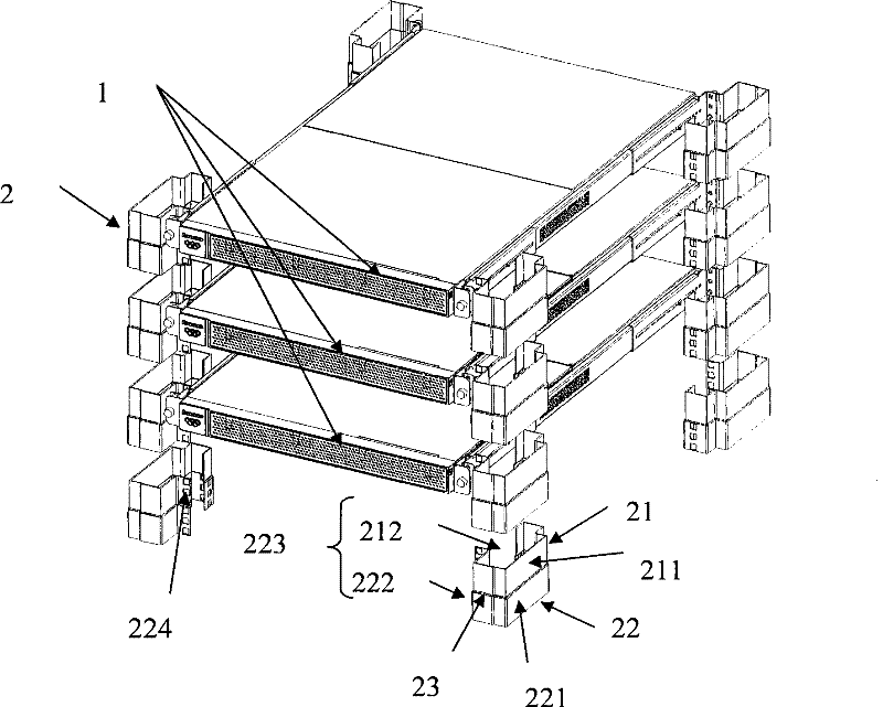 Plug-in machine frame and plug-in device