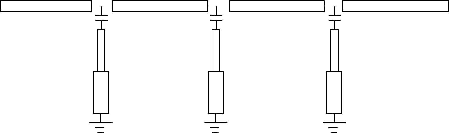 Microwave four-frequency band pass filter