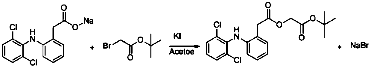 Method for producing aceclofenac tert-butyl ester
