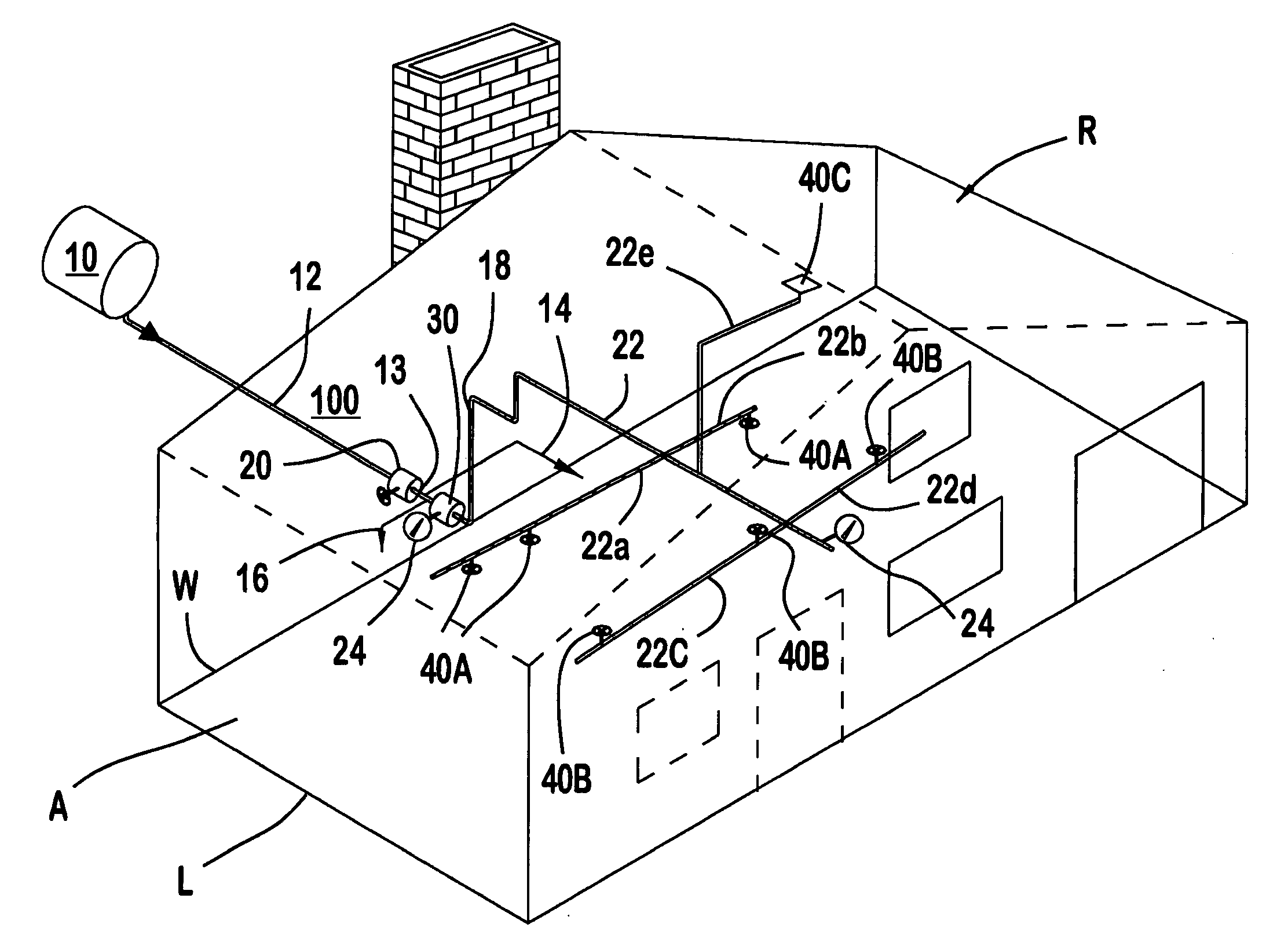 Non-interlock, non-preaction residential dry sprinkler fire protection system with alarm