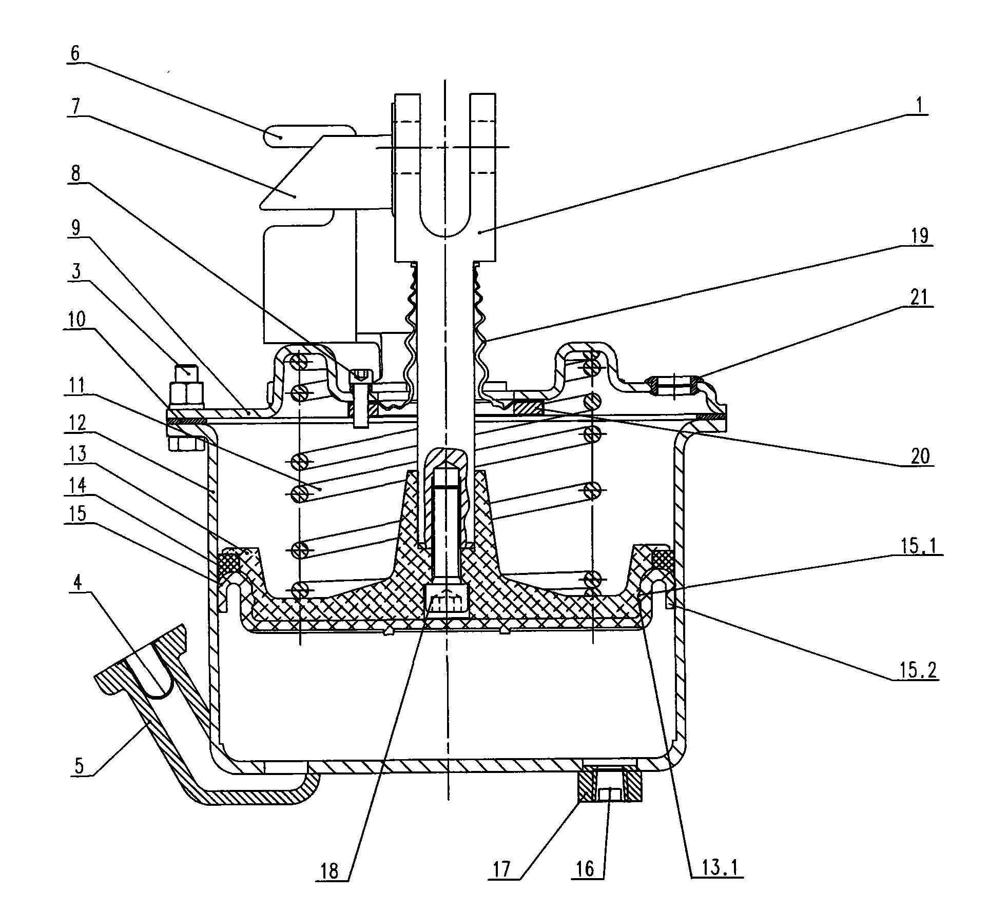 Braking cylinder of braking device of railway wagon
