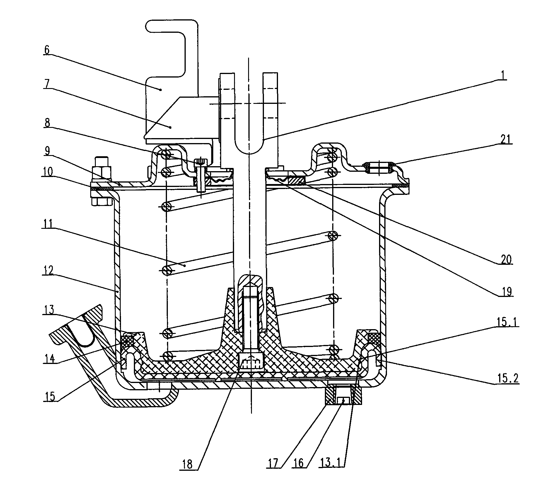 Braking cylinder of braking device of railway wagon