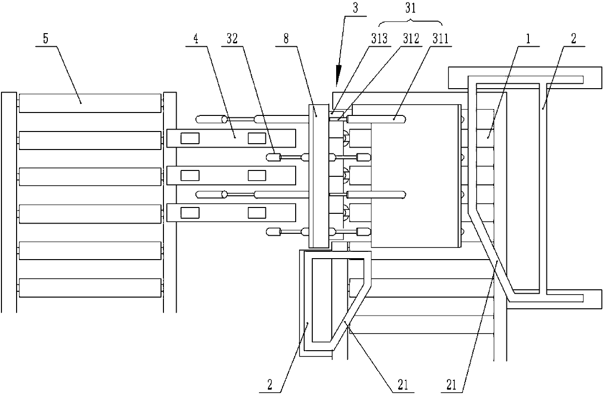 Overturning device for sanding machine