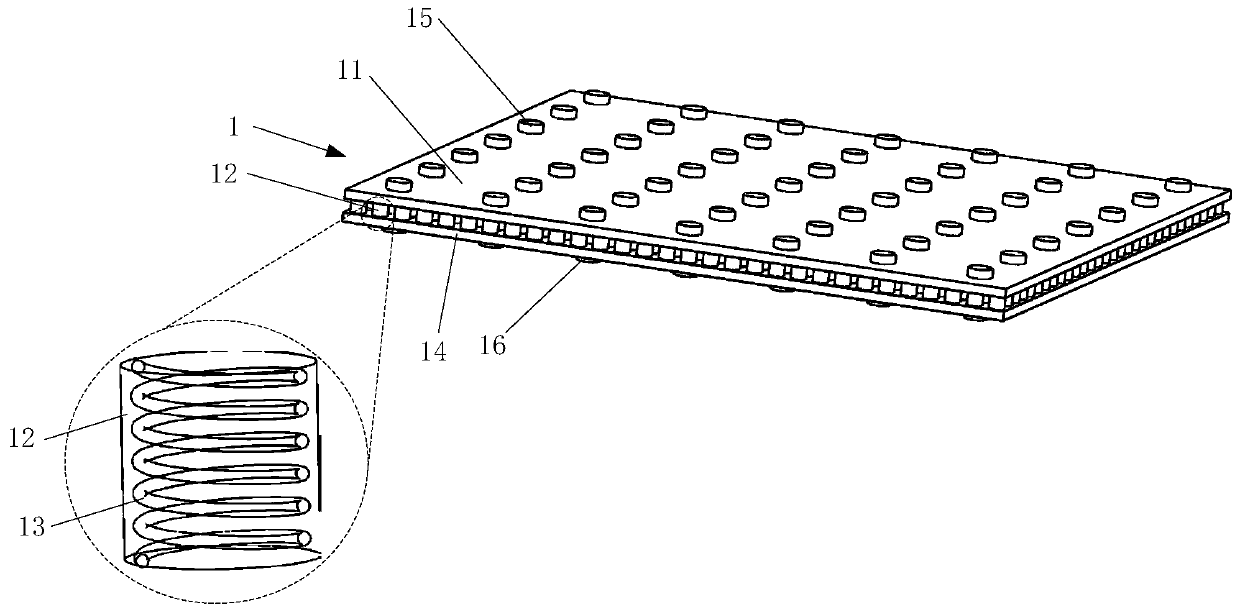 Vibration reduction rubber-spring coupling structure of subway tunnel and design method thereof
