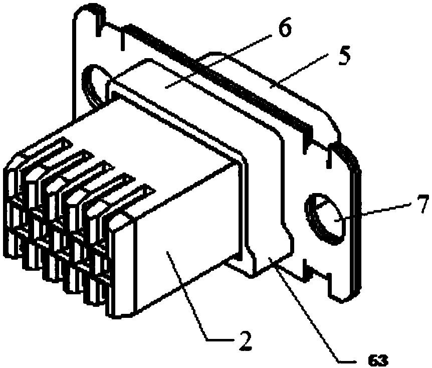 Floating type DB serial port socket connector