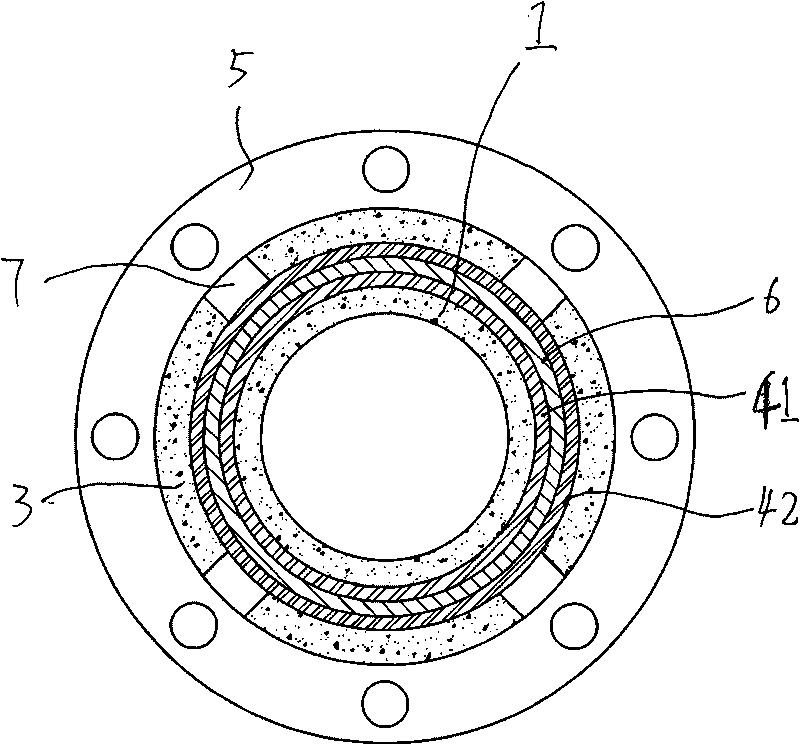Over-pressure over-temperature environment-friendly silica gel composite pipe and preparation method thereof