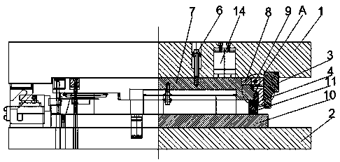 Table pressing punching mechanism