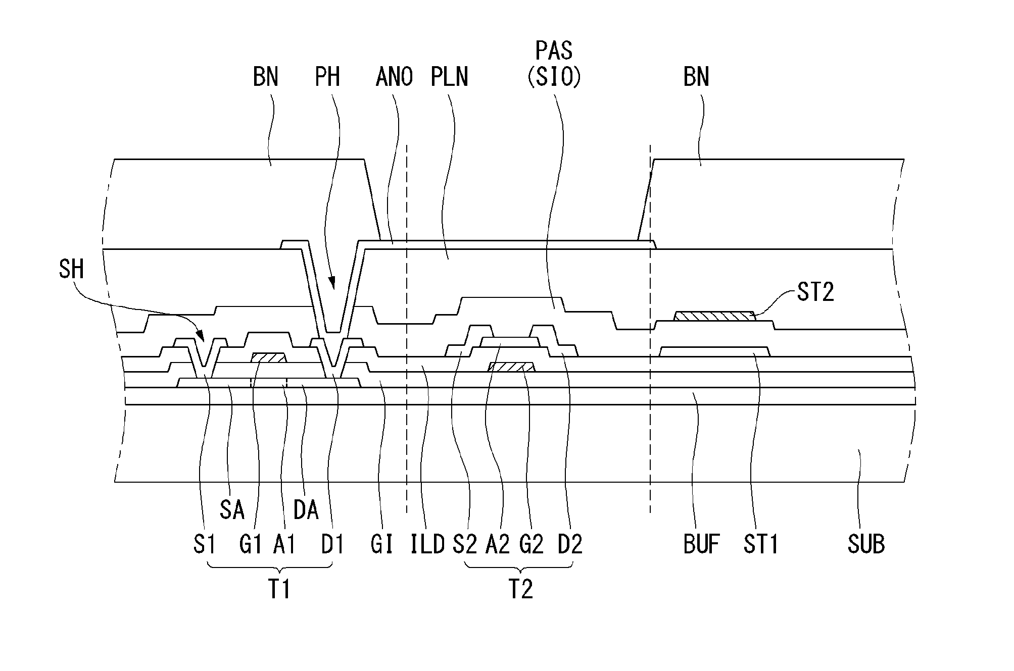 Thin Film Transistor Substrate and Display Using the Same