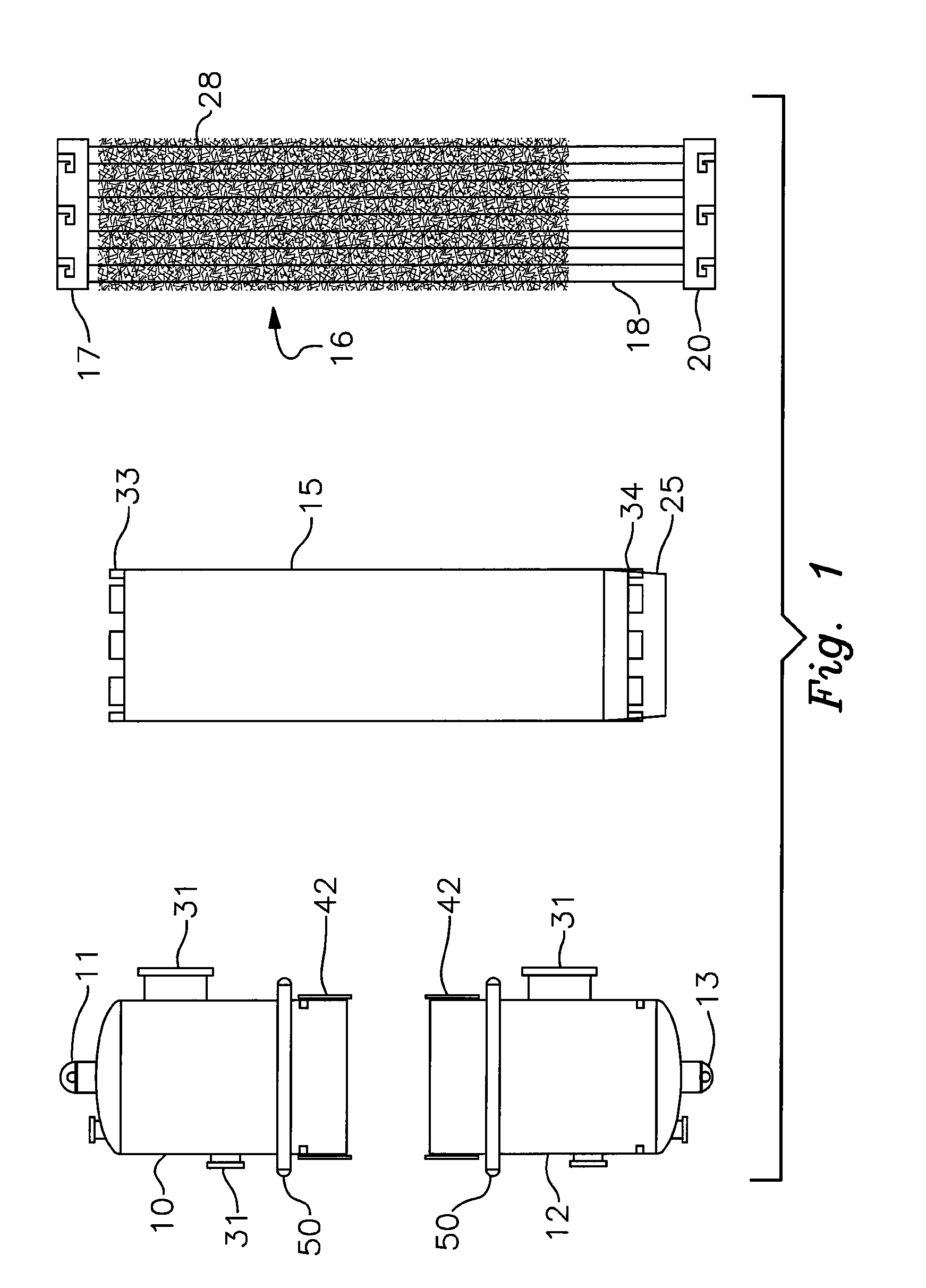 Headless suspended lass transfer and reaction tower