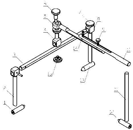 Acetabulum posterior column reverse motion percutaneous lag screw guiding device