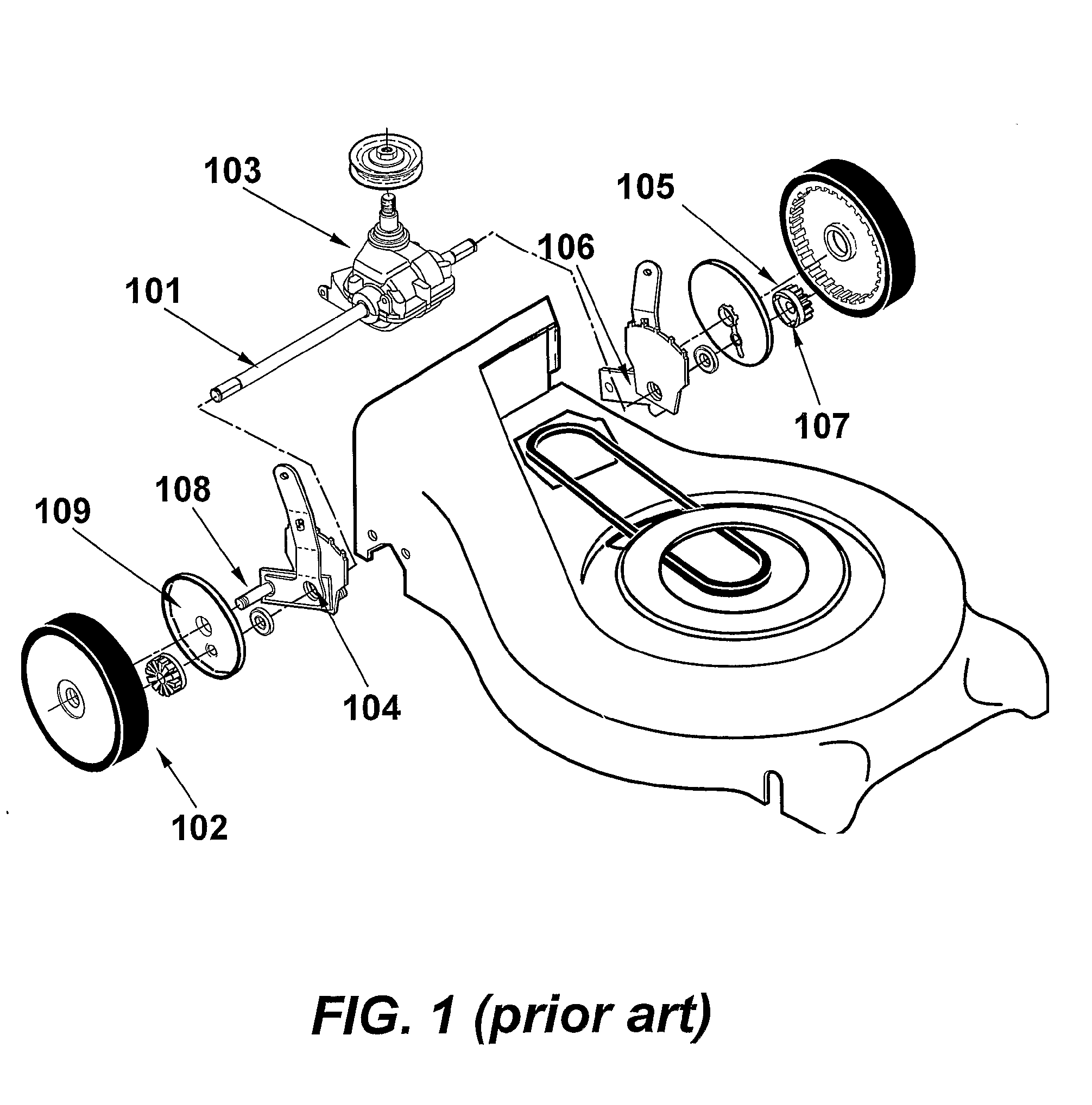 Power Transmission for a Lawn Mower and a Lawn Mower Provided with Such a Transmission