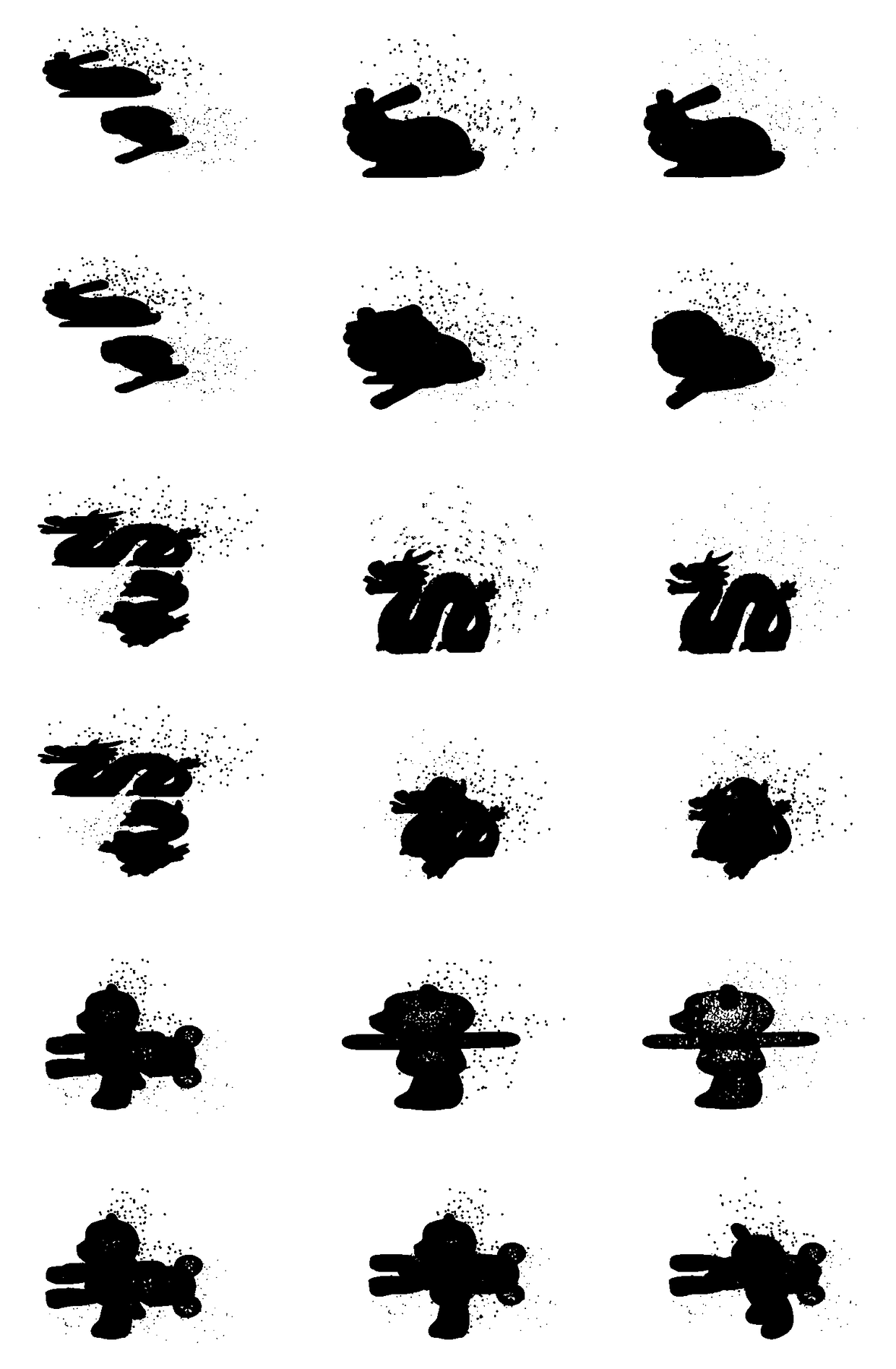 Initial registration algorithm of three-dimensional point cloud based on barycenter and centroid transformation