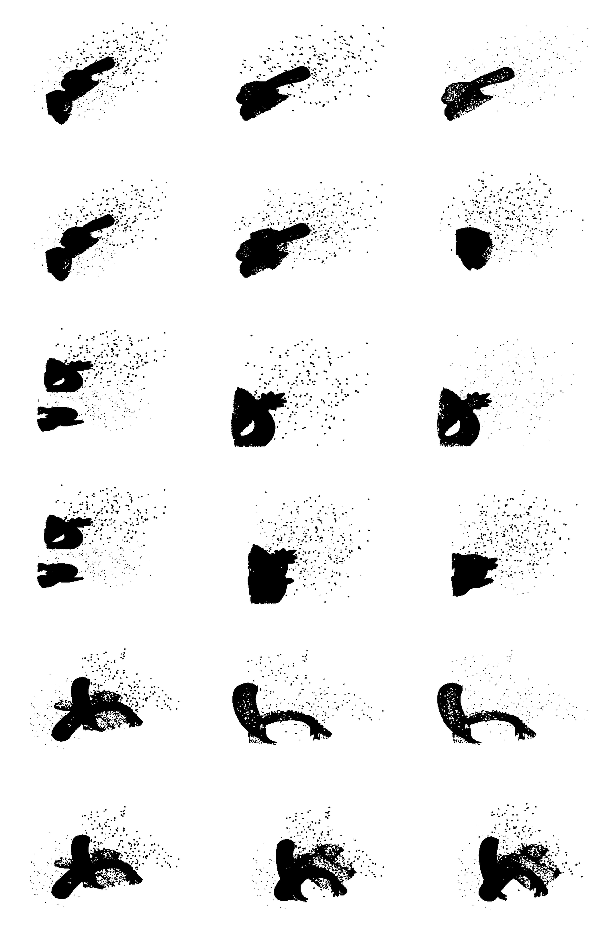 Initial registration algorithm of three-dimensional point cloud based on barycenter and centroid transformation