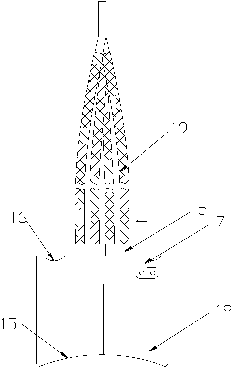 Integrated carbon brush unit for wind turbines