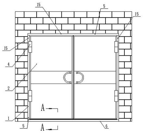 Shielding door structure