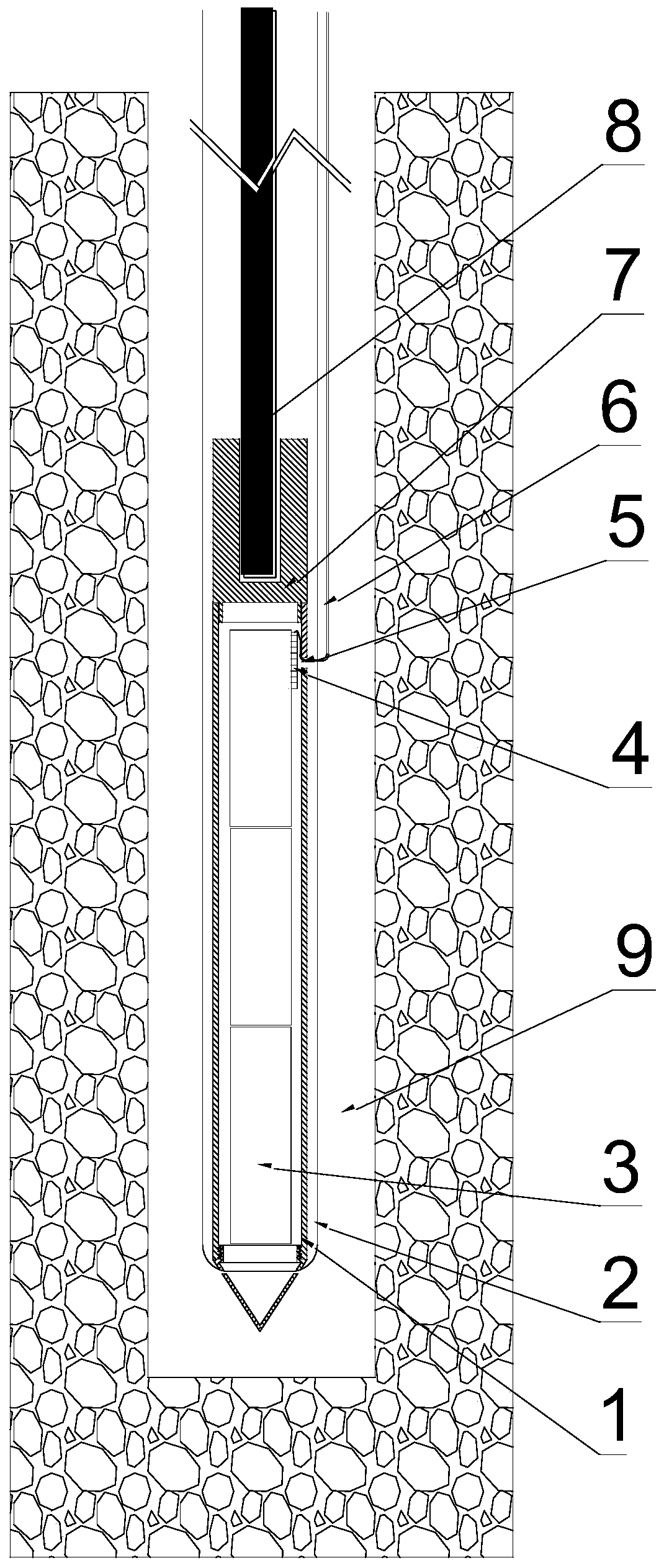 A method for loading explosives in deep hole loosening blasting