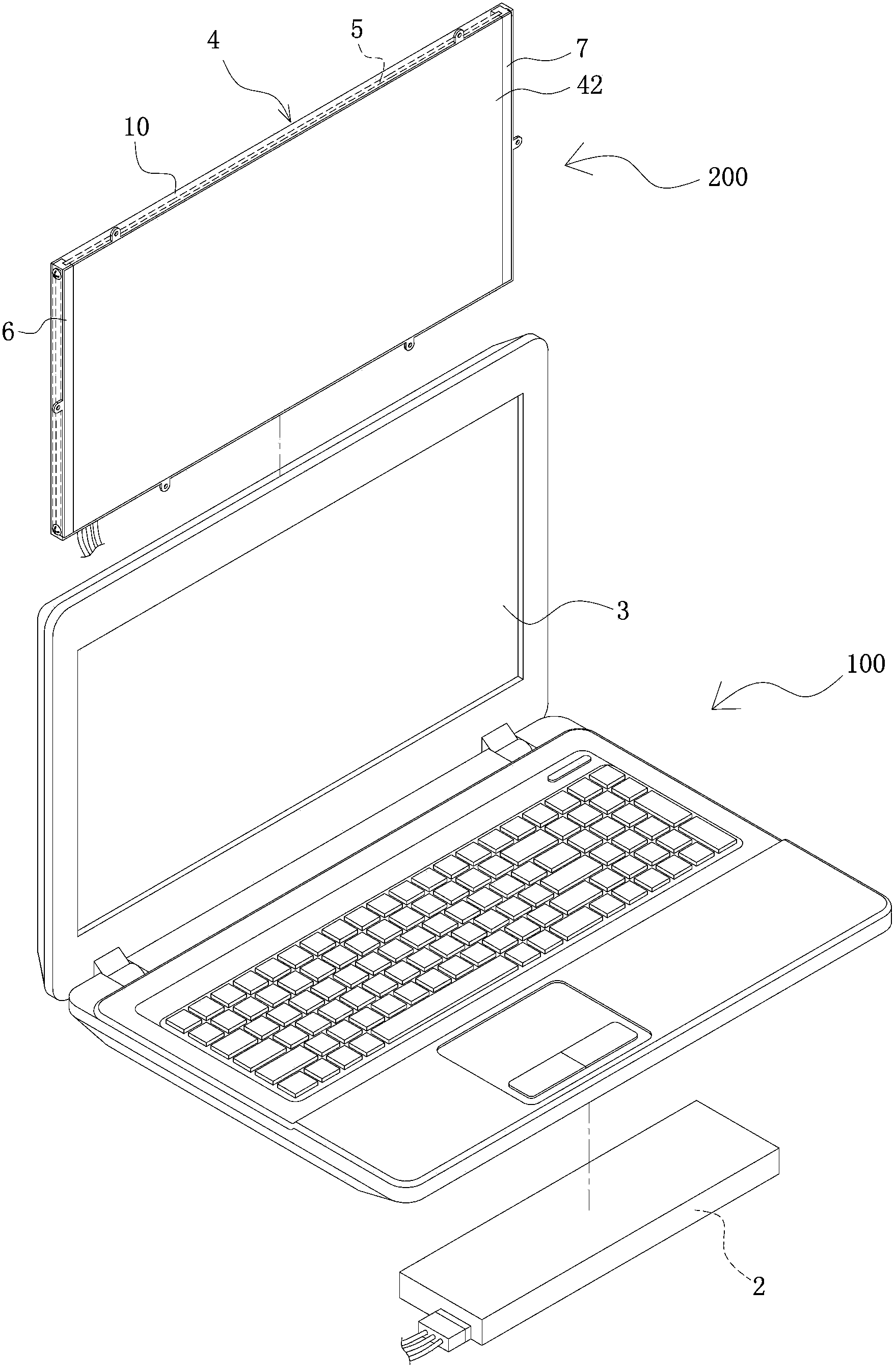 Mobile computer provided with self power supply device