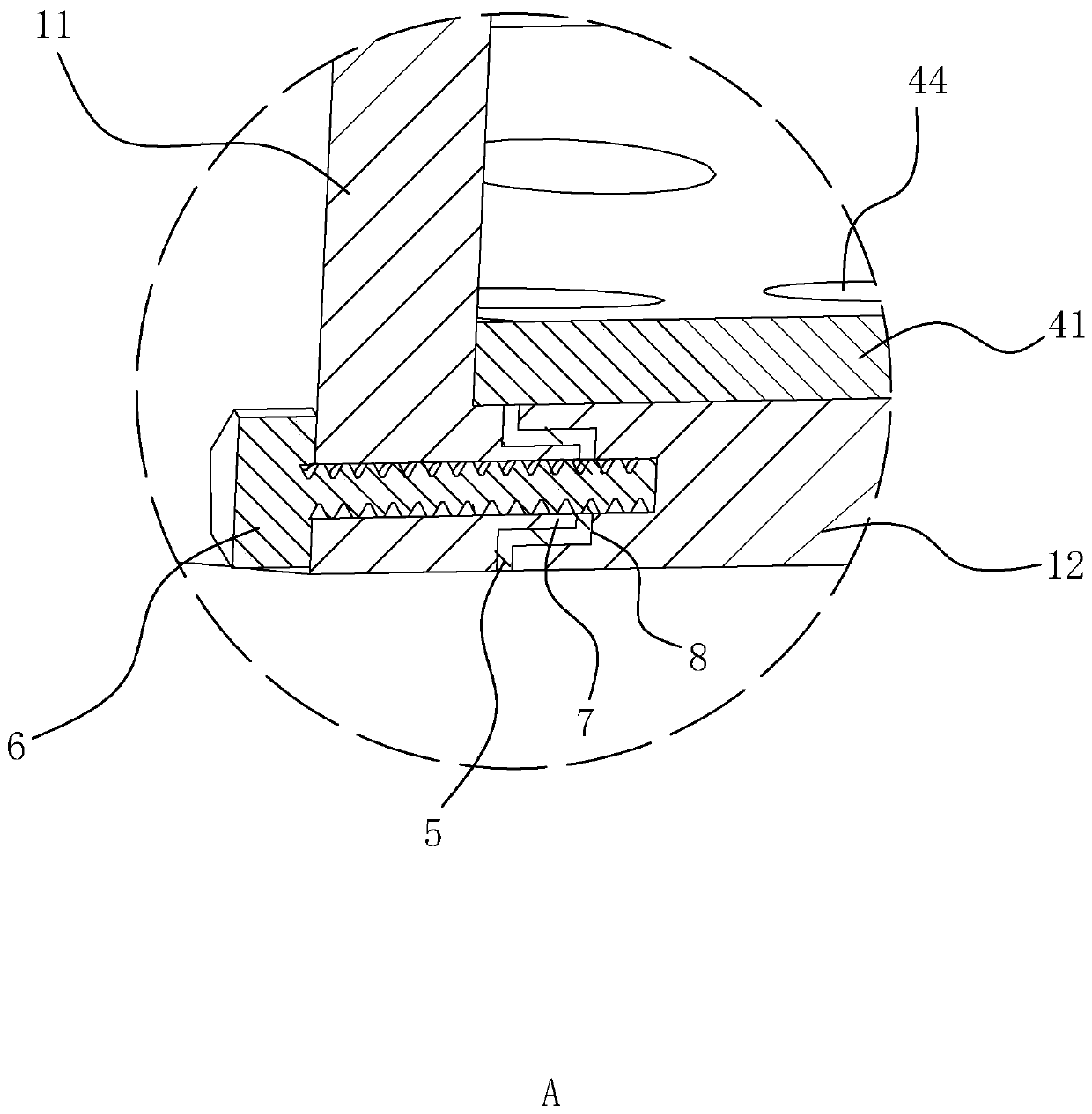 Fan volute with noise reduction device and assembly method thereof