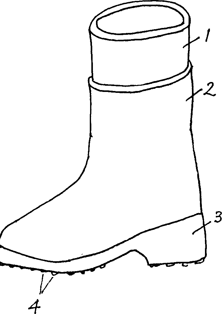 Water-proof shoes or boots and producing method thereof