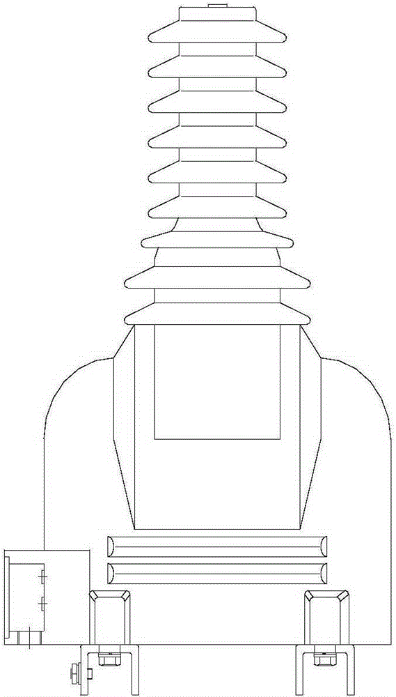 Primary fuse operable outdoor voltage transformer assembly