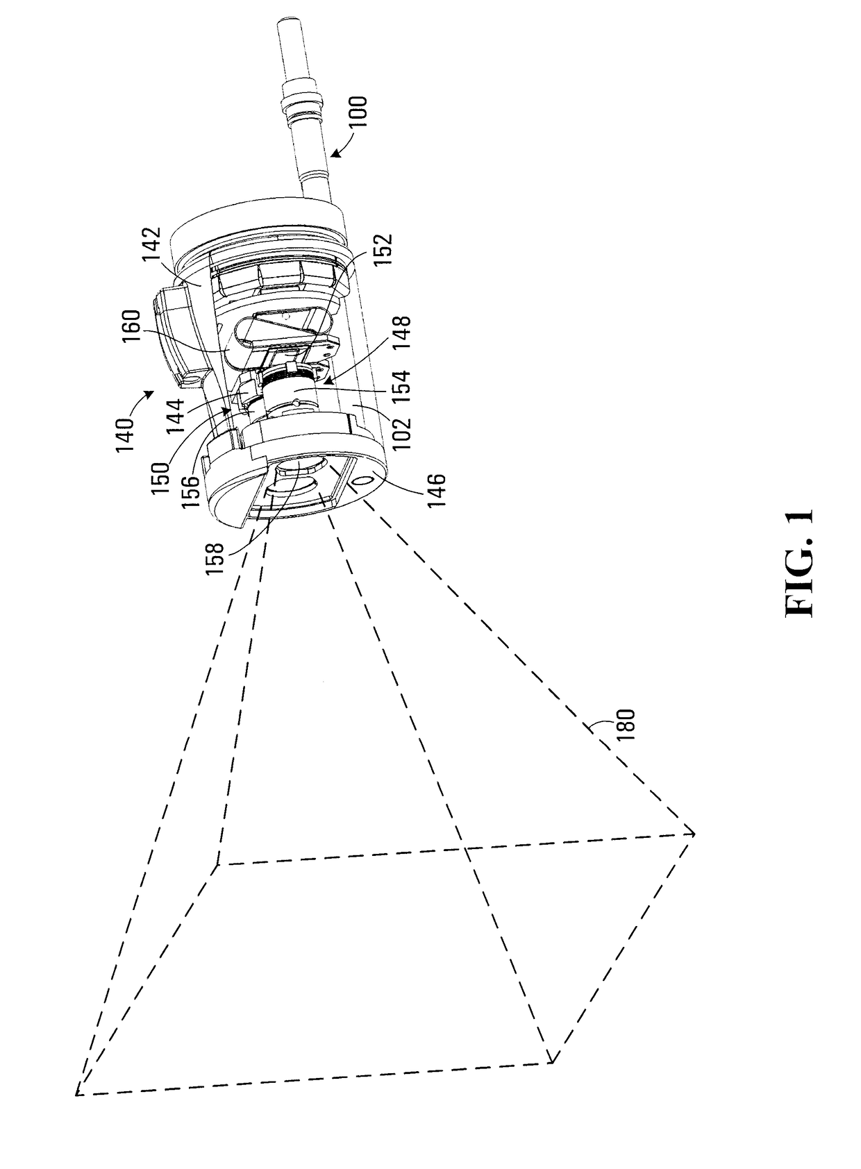 Method and apparatus for illuminating an object field imaged by a rectangular image sensor