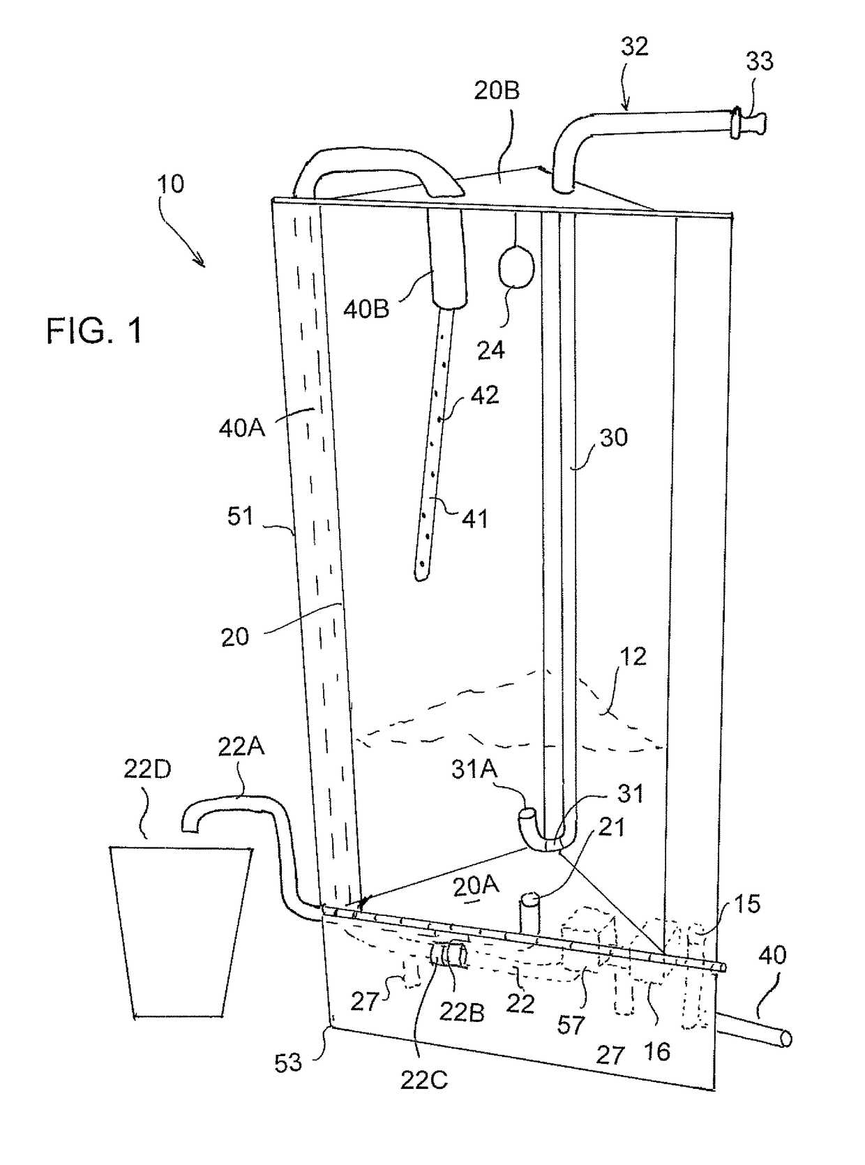 Method for storing used cooking oil