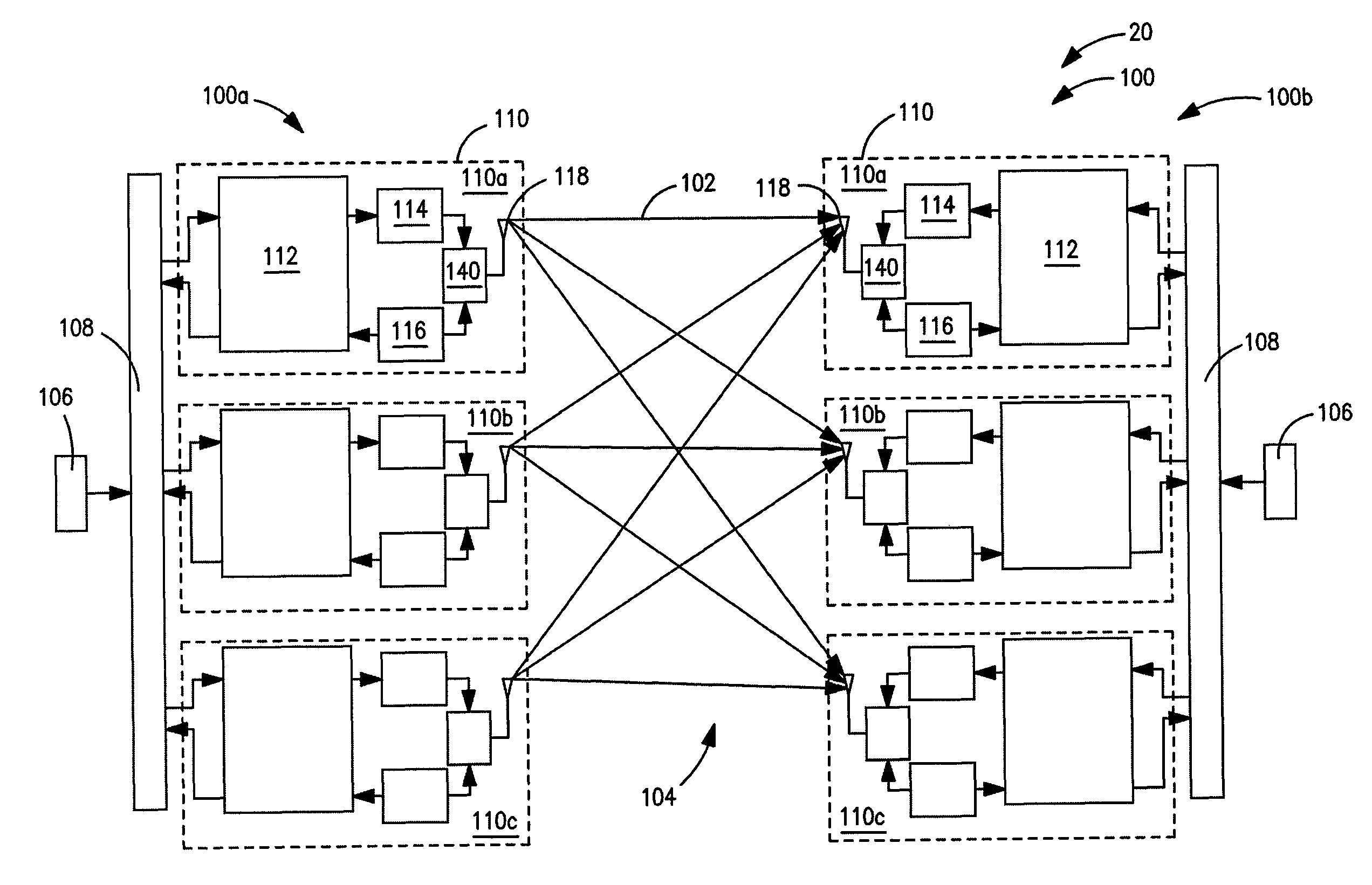 System and method for frequency offsetting of information communicated in MIMO-based wireless networks