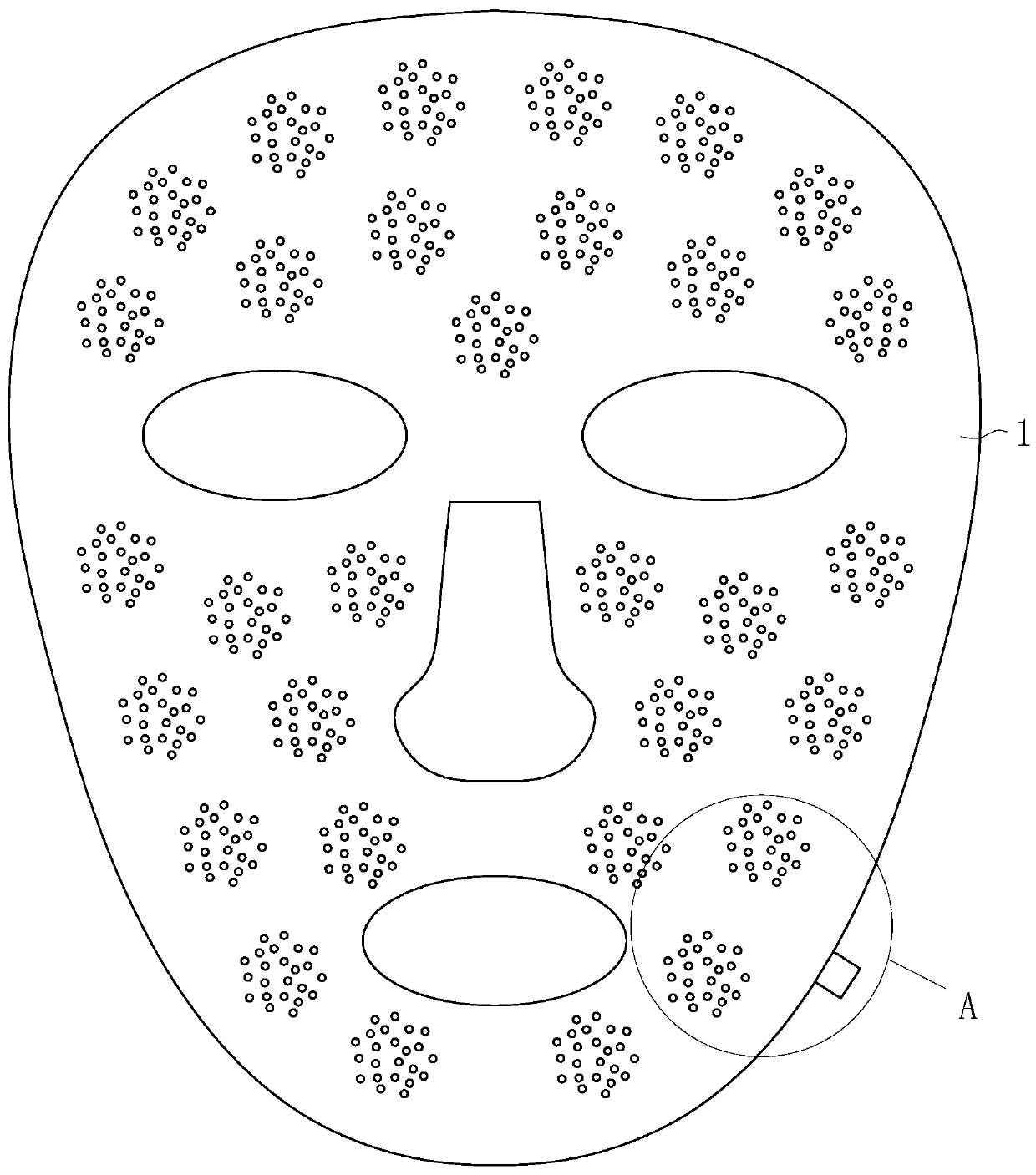 Inflammation-preventing and acne-removing facial mask containing natural ingredients