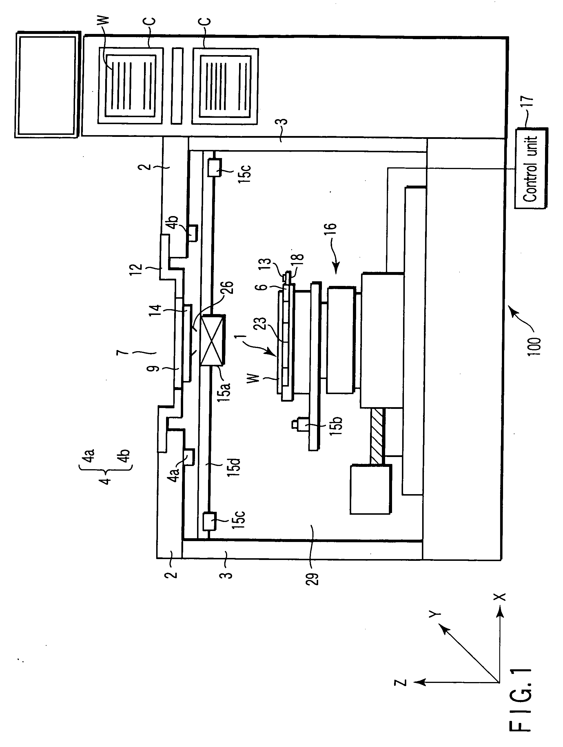 Probe apparatus with optical length-measuring unit and probe testing method