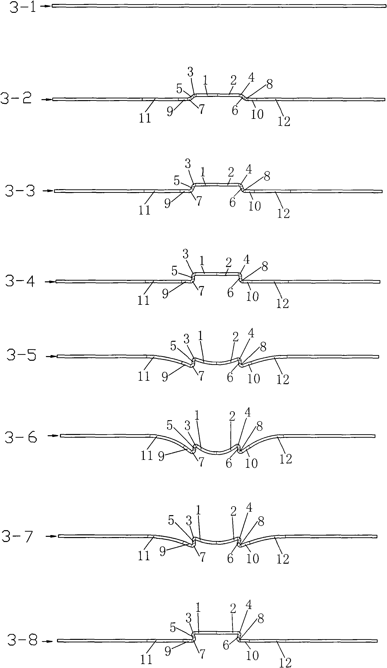 Method for cold-bending dovetail groove in fireproofing accurate steel materials and device thereof