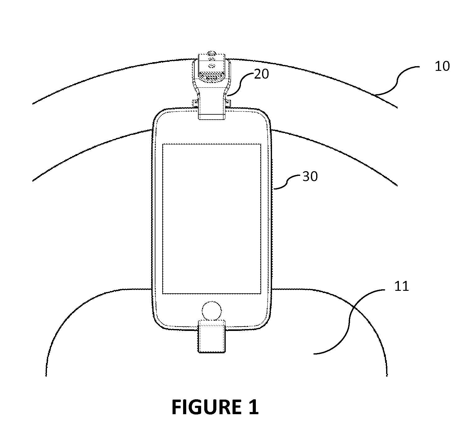 Removable steering wheel holder for an electronic device
