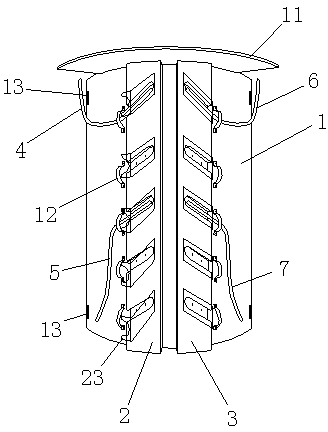 Single-phase service mains device on low-voltage line pole