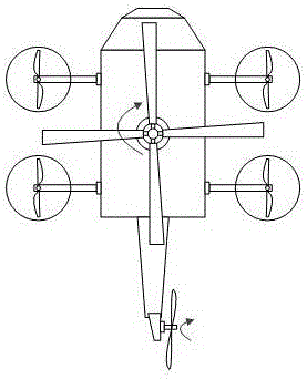 Hybrid-power unmanned aerial vehicle with four auxiliary wings and control method thereof