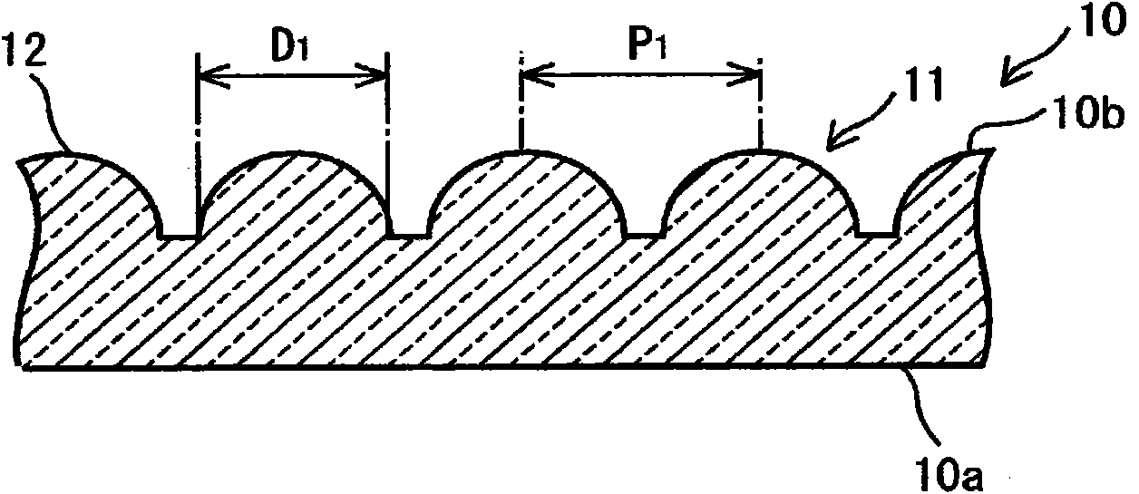 Optical element, and light source unit and liquid crystal display device provided with the optical element