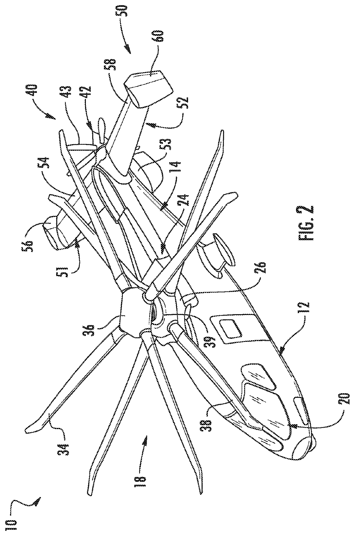 Low drag hub for rotor