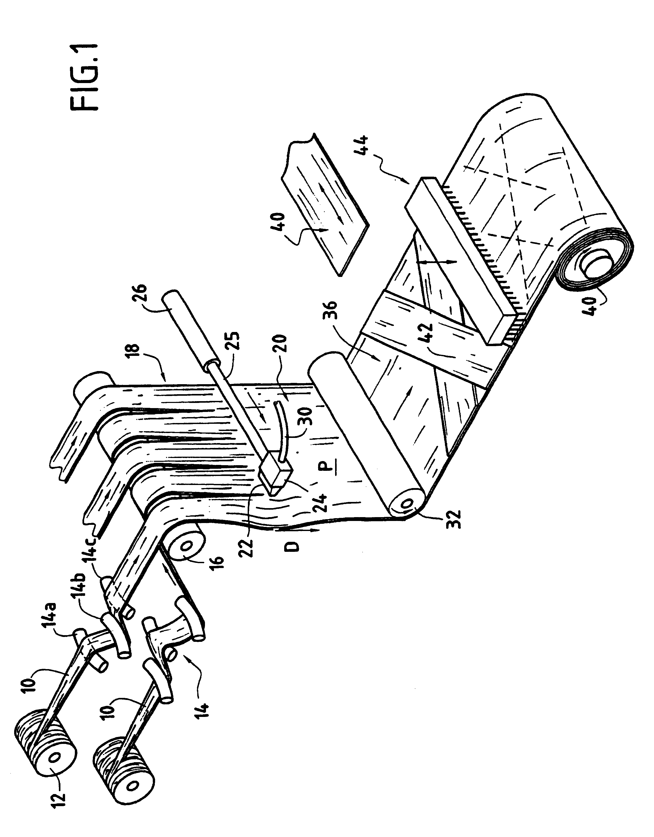 Method and apparatus for making a fiber sheet by spreading out tows.