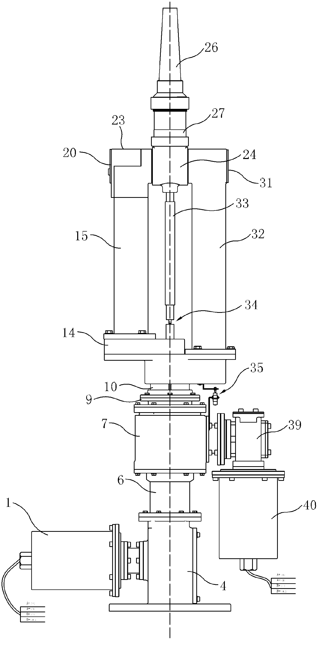 Numerical control universal swinging mechanism