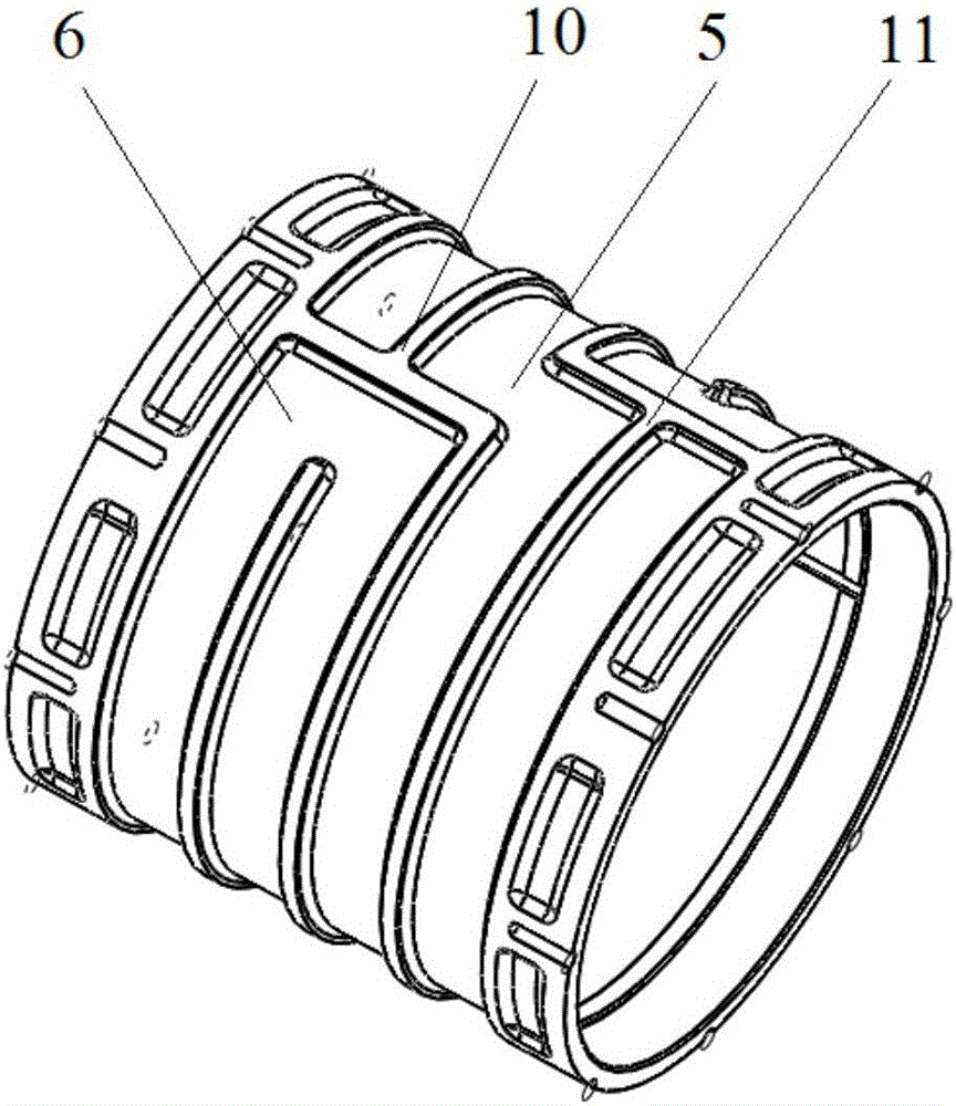 Water-cooling motor case, sand core, and method for manufacturing water-cooling motor case