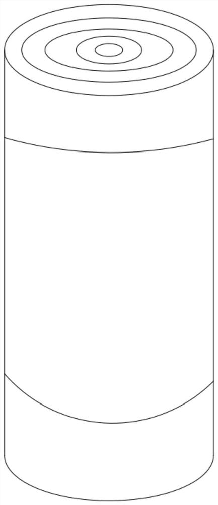 Tab-free cylindrical battery and preparation method thereof