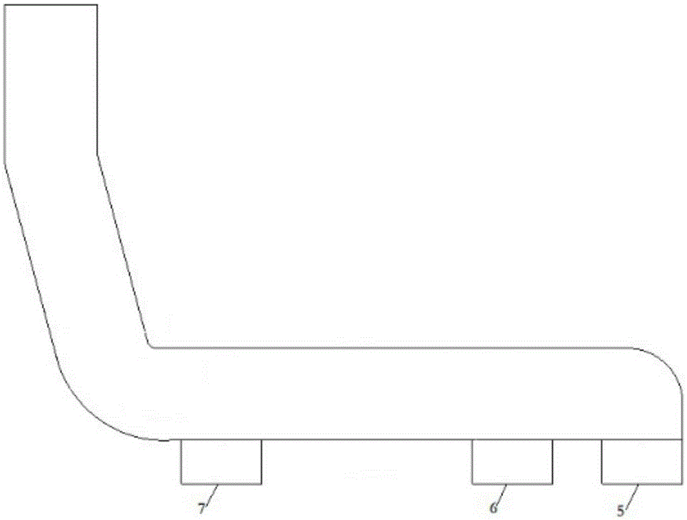 Air deflector structure in main used after flow converging of induced draft fans