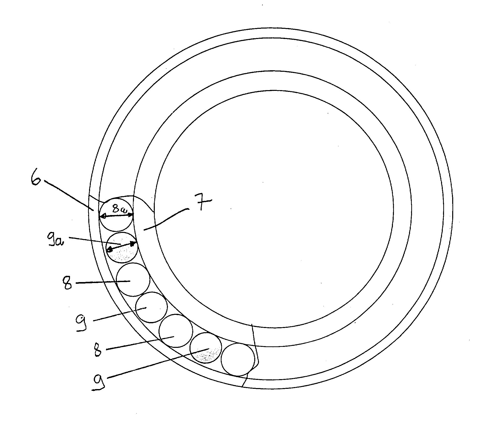 Roller bearing in a deep-drilling apparatus