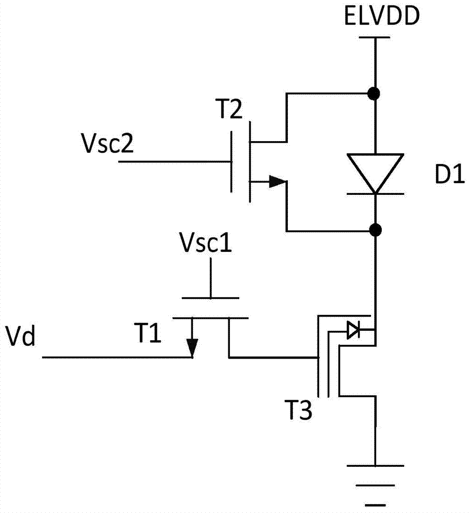 AMOLED pixel drive circuit, drive method and array drive system